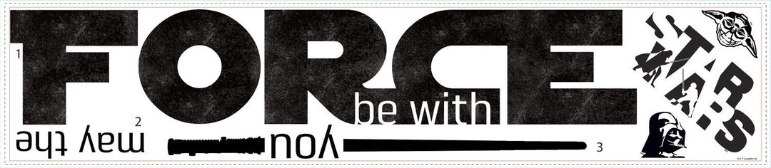 Star Wars Classic May The Force Peel and Stick Wall Decals , RMK3011SCS, 35 x 9