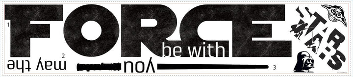 Star Wars Classic May The Force Peel and Stick Wall Decals , RMK3011SCS, 35 x 9