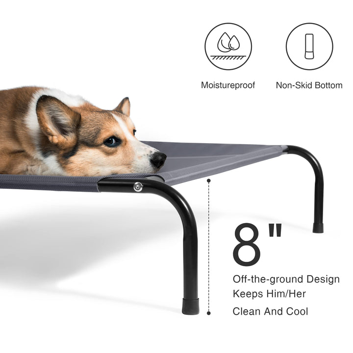 Love's Cabin 49in Outdoor Elevated Dog Bed - Pet Hammock for Extra Large, Medium, Small Dogs - Portable Cot for Camping or Beach, Durable Fall Frame With Breathable Mesh