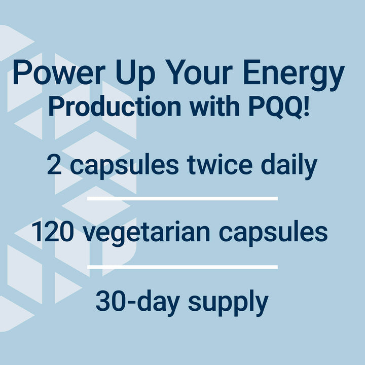Mitochondrial Energy Optimizer with PQQ – For Heart & Brain Health, Energy Management and Anti-Aging - Gluten-Free, Non-GMO, Vegetarian – 120 Capsules