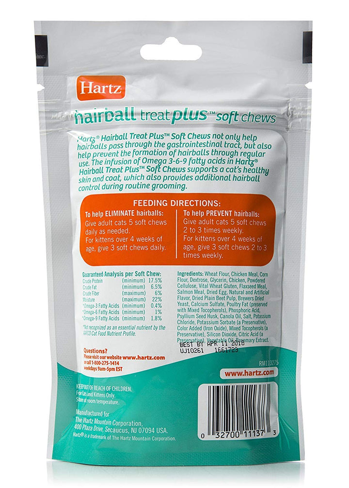 Hairball Remedy Plus Chicken Flavored Soft Chews for Cats and Kittens