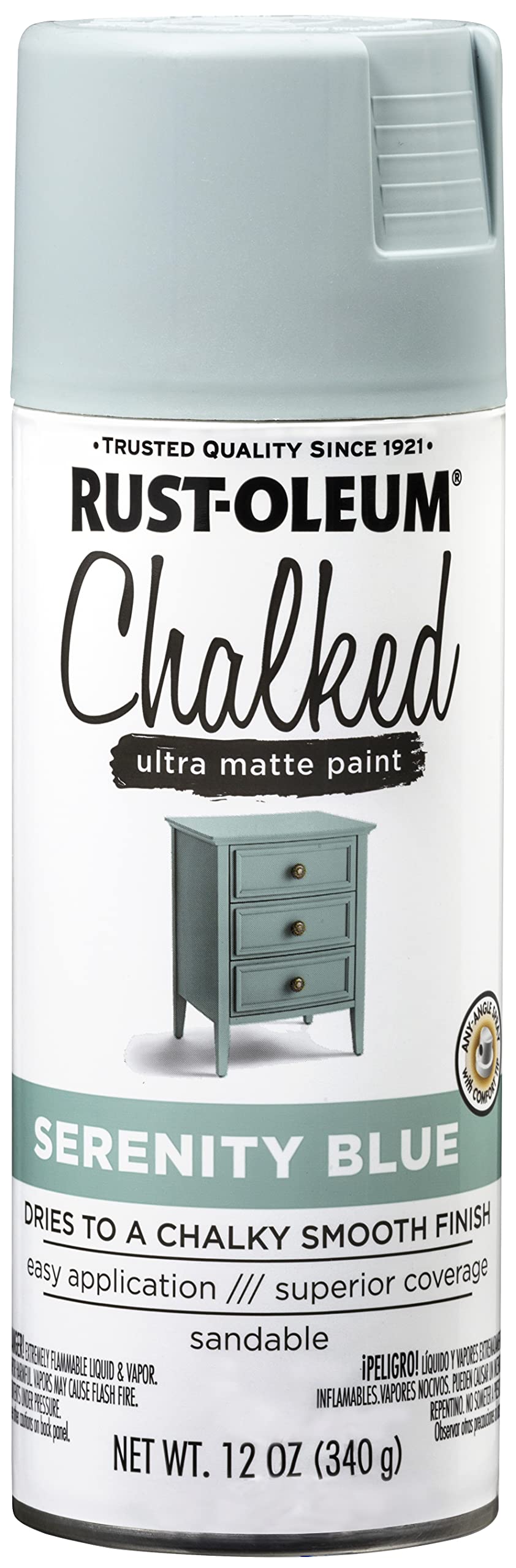 302595 Series Chalked Ultra Matte Spray Paint, 12 Ounce (Pack of 1), Serenity Blue