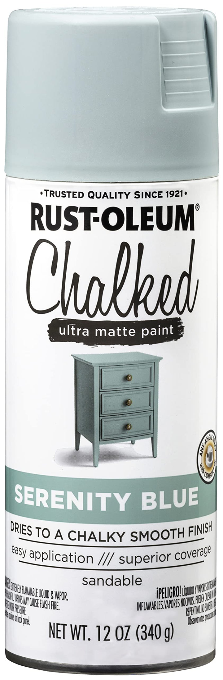302595 Series Chalked Ultra Matte Spray Paint, 12 Ounce (Pack of 1), Serenity Blue