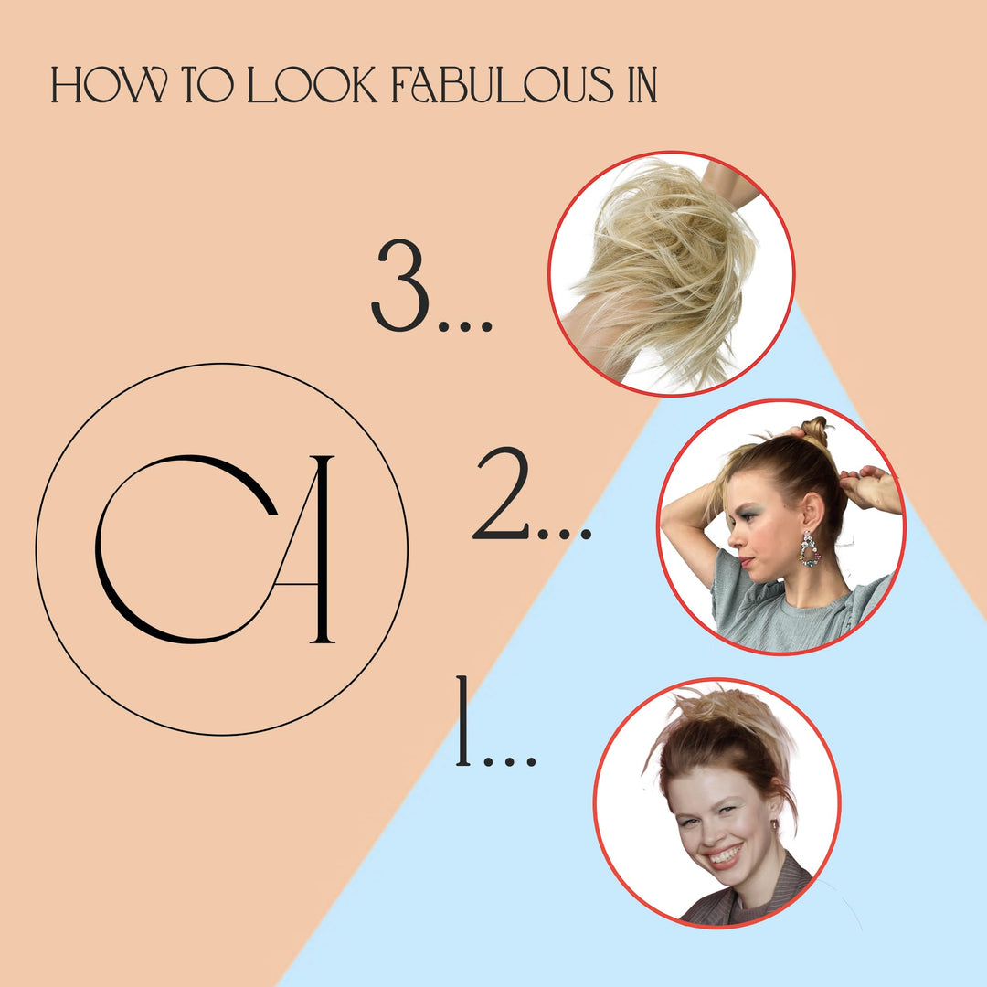 Brown # 4A G2C : PRETTYSHOP Scrunchy Scrunchie Bun Up Do Hair Piece Hair Ribbon Ponytail Extensions Wavy Messy Brown # 4A G2C