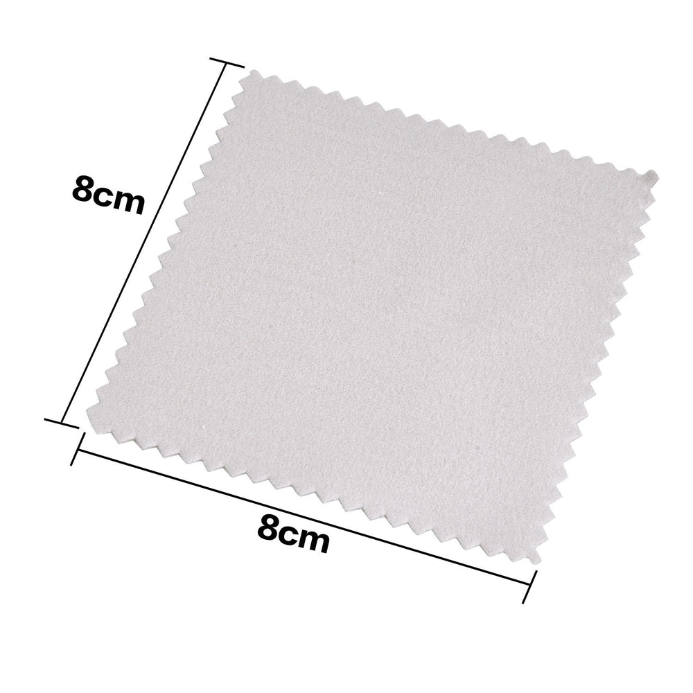Jewelry Cleaning Cloth Polishing Cloth for Sterling Silver Gold Platinum, 50 Pack (Grey)