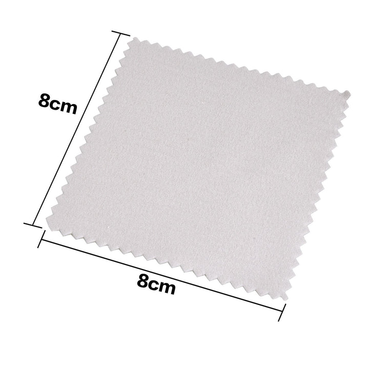 Jewelry Cleaning Cloth Polishing Cloth for Sterling Silver Gold Platinum, 50 Pack (Grey)