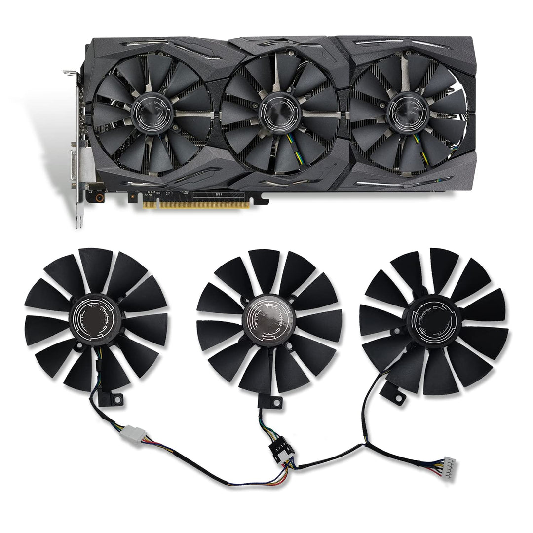 87MM FDC10U12S9-C FDC10H12S9-C T129215SU Video Card Fan Replacement for ASUS GTX 980 Ti R9 390X 390 GTX 1060 1070 1080 Ti RX 480 RX480 Graphics Card Cooling Fan (Fan-ABC)
