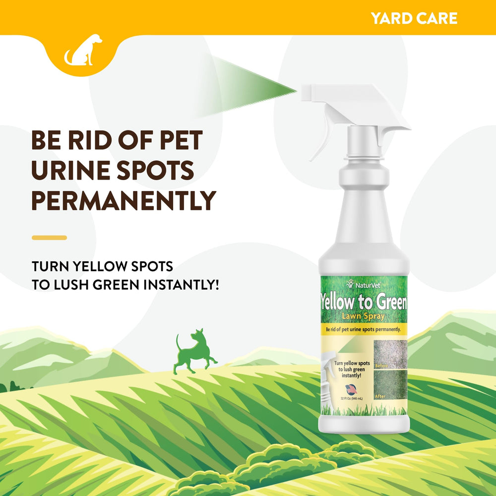 Yellow to Green Lawn Pet Spot Remover Spray, 32-Ounce