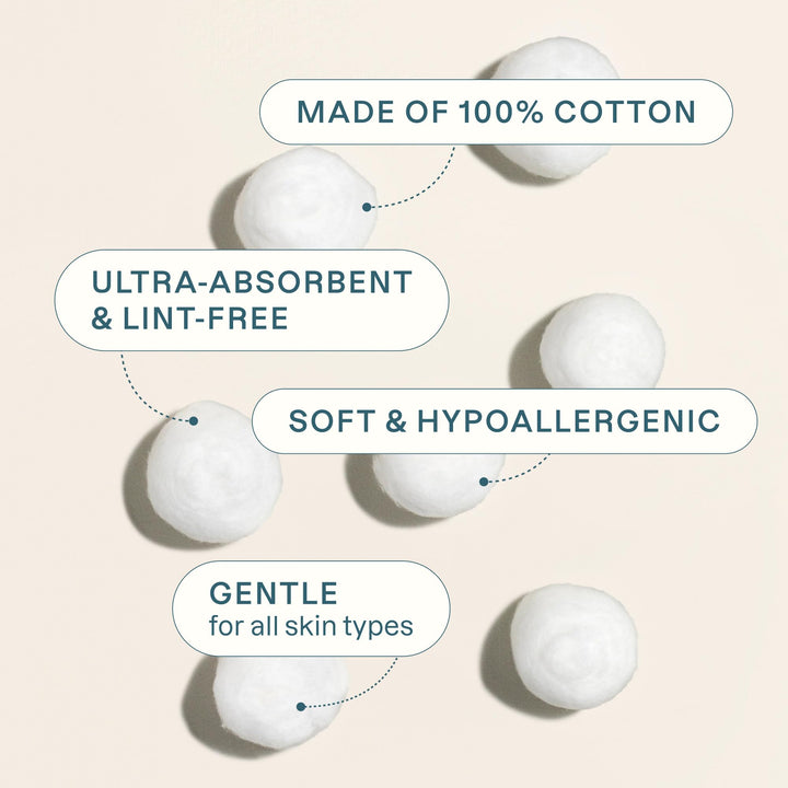Super Jumbo Cotton Balls (200 Count) - Hypoallergenic, Absorbent, Large Size, 100% Pure (Packaging May Vary)