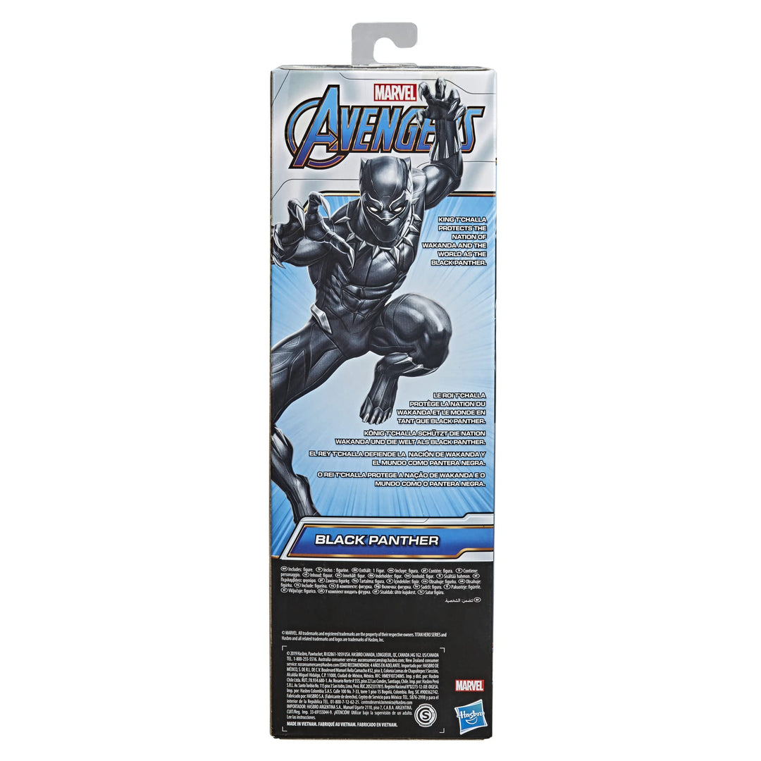 Marvel Titan Hero Series Black Panther Action Figure, 12-Inch Toy, Inspired by Marvel Universe, for Kids Ages 4 and Up