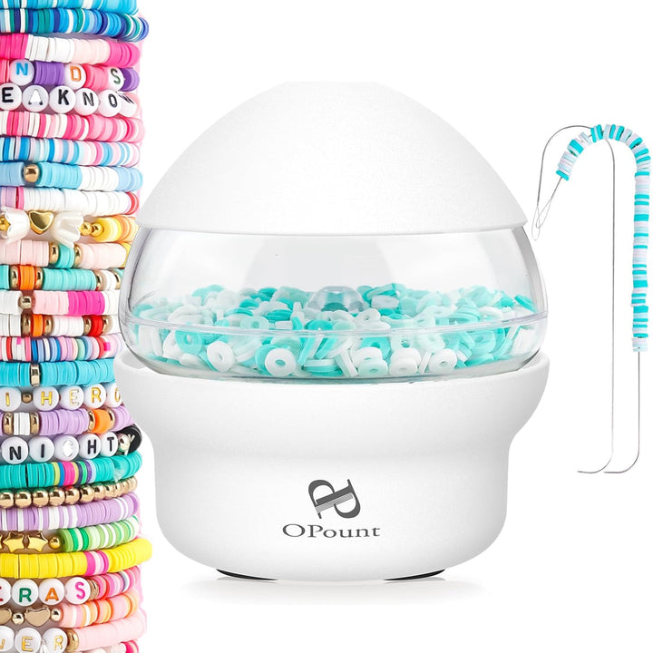 Electric Bead Spinner | Clay Bead | Seed Bead Spinner with 2 Big Eye Beading Needles, Fast Beading Bead Spinner for Jewelry Making, DIY Waist Beads, Bracelets, Necklace (Patent)
