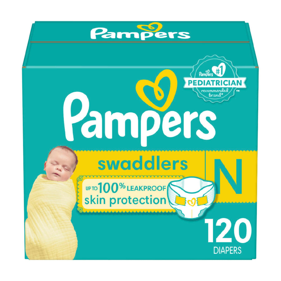 Swaddlers Diapers Newborn - Size 0, 120 Count, Ultra Soft Disposable Baby Diapers