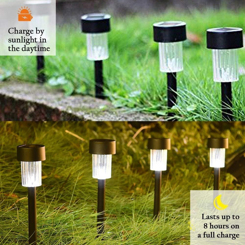 12 Pack Solar Pathway Lights Solar Garden Lights Outdoor Solar Landscape Lights for Lawn, Patio, Yard, Walkway, Deck, Driveway and Garden