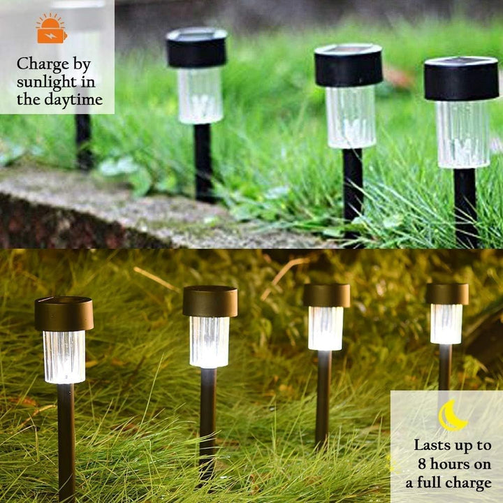 12 Pack Solar Pathway Lights Solar Garden Lights Outdoor Solar Landscape Lights for Lawn, Patio, Yard, Walkway, Deck, Driveway and Garden
