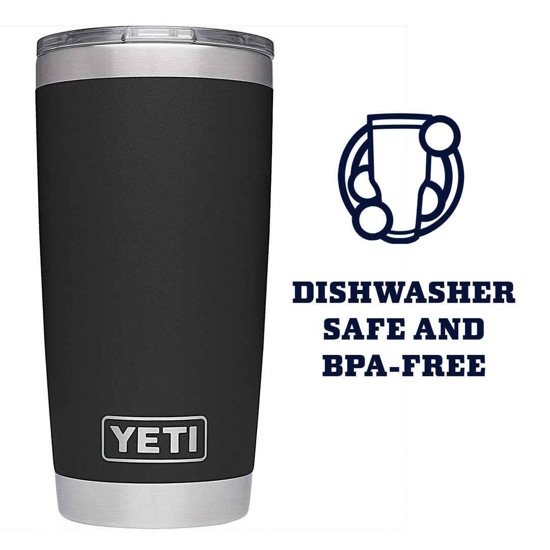 Rambler 20 oz Tumbler, Stainless Steel, Vacuum Insulated with MagSlider Lid, Black