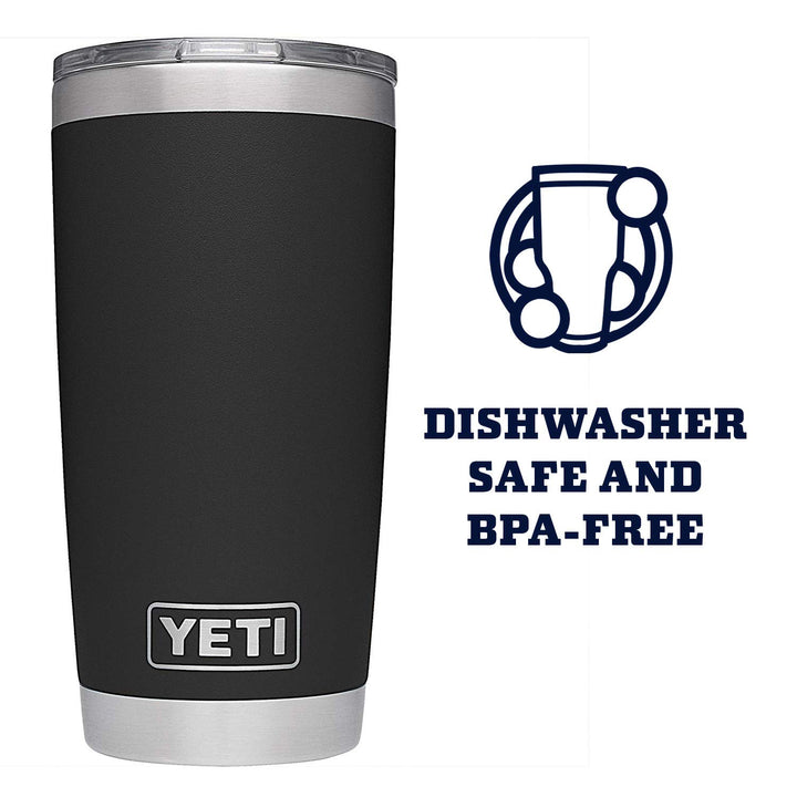 Rambler 20 oz Tumbler, Stainless Steel, Vacuum Insulated with MagSlider Lid, Black