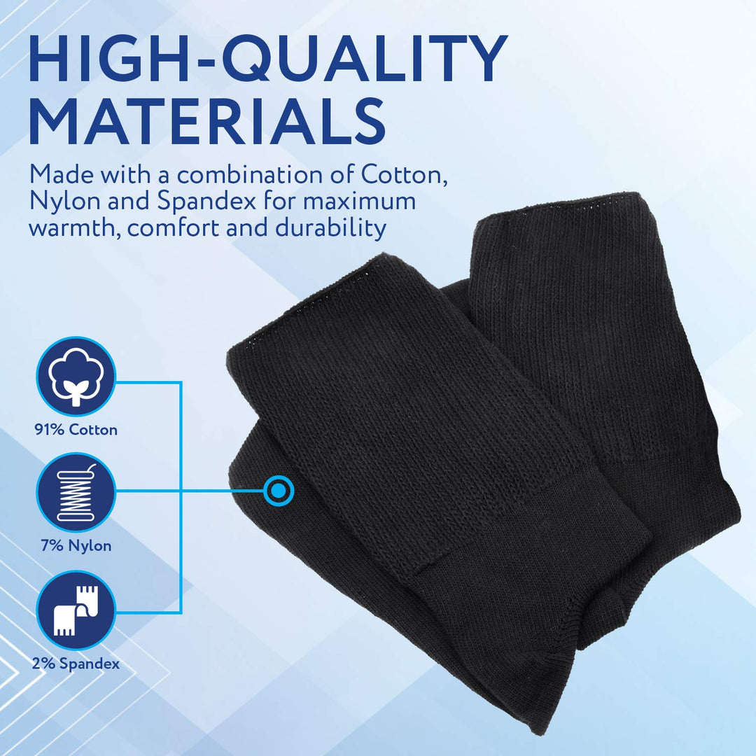 Extra Wide Socks for Men and Women - 2 Pairs - Ideal for Lymphedema, Swollen Feet, Legs, and Calves - Great as Bariatric Hospital Socks or Cast Socks - Stretches up to 30 Inches (Black)
