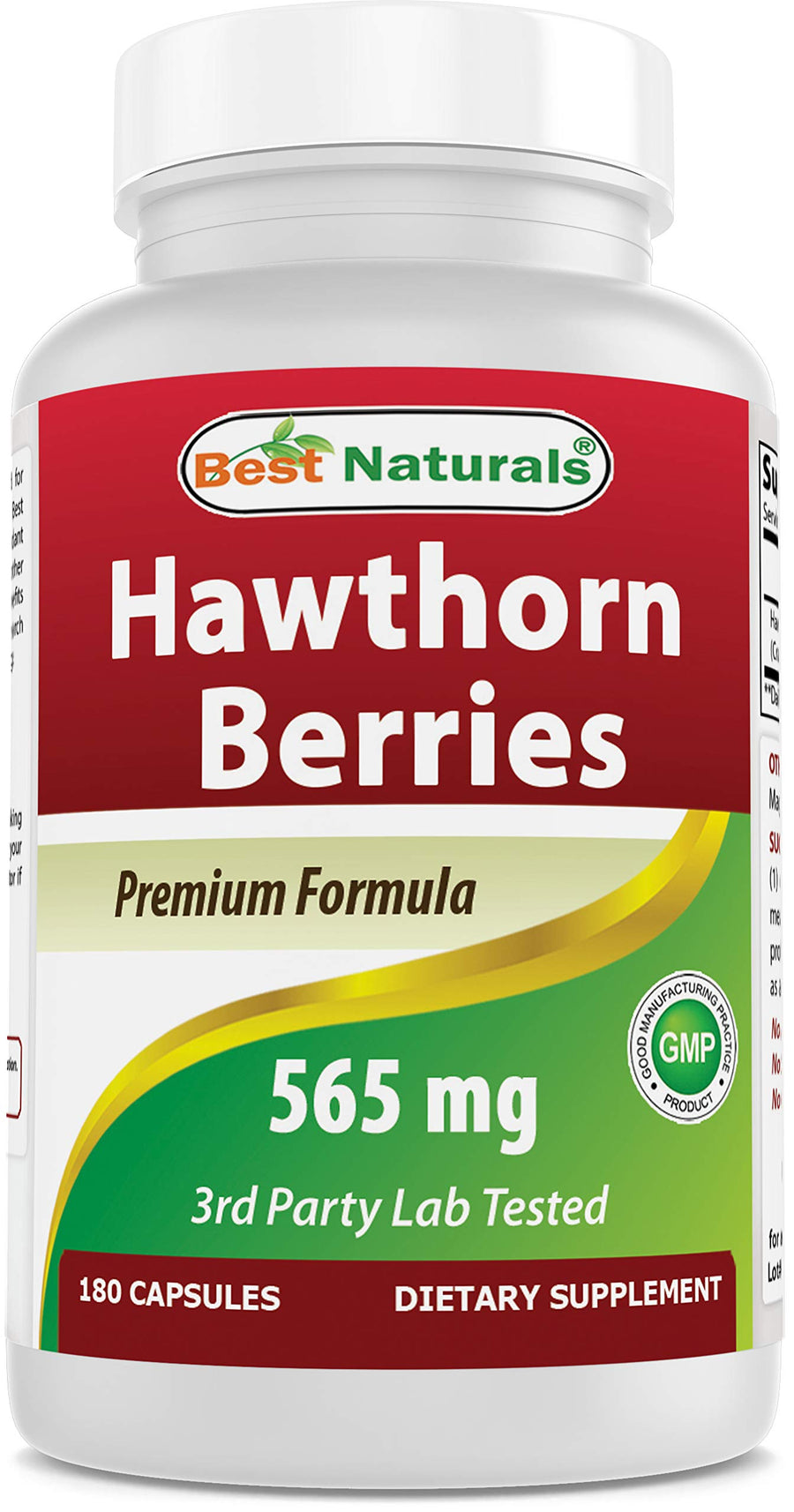 Hawthorn Berry 565 mg 180 Capsules (180 Count (Pack of 1))