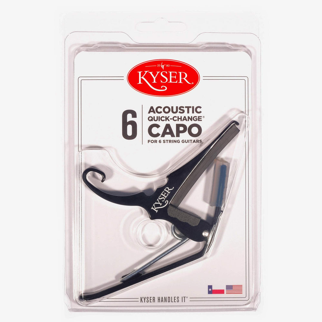 Quick-Change Capo for 6-string acoustic guitars, Black, KG6B