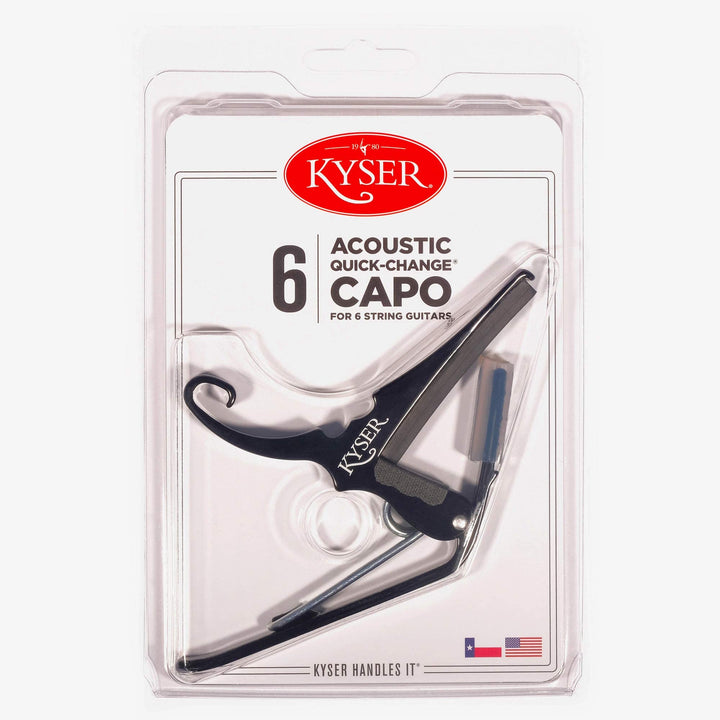 Quick-Change Capo for 6-string acoustic guitars, Black, KG6B
