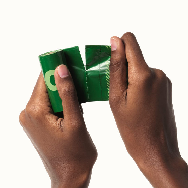 Dog Poop Bag Holder with Bags, Durable and Guaranteed Leakproof, Unscented, 1 Dispenser and 15 Count