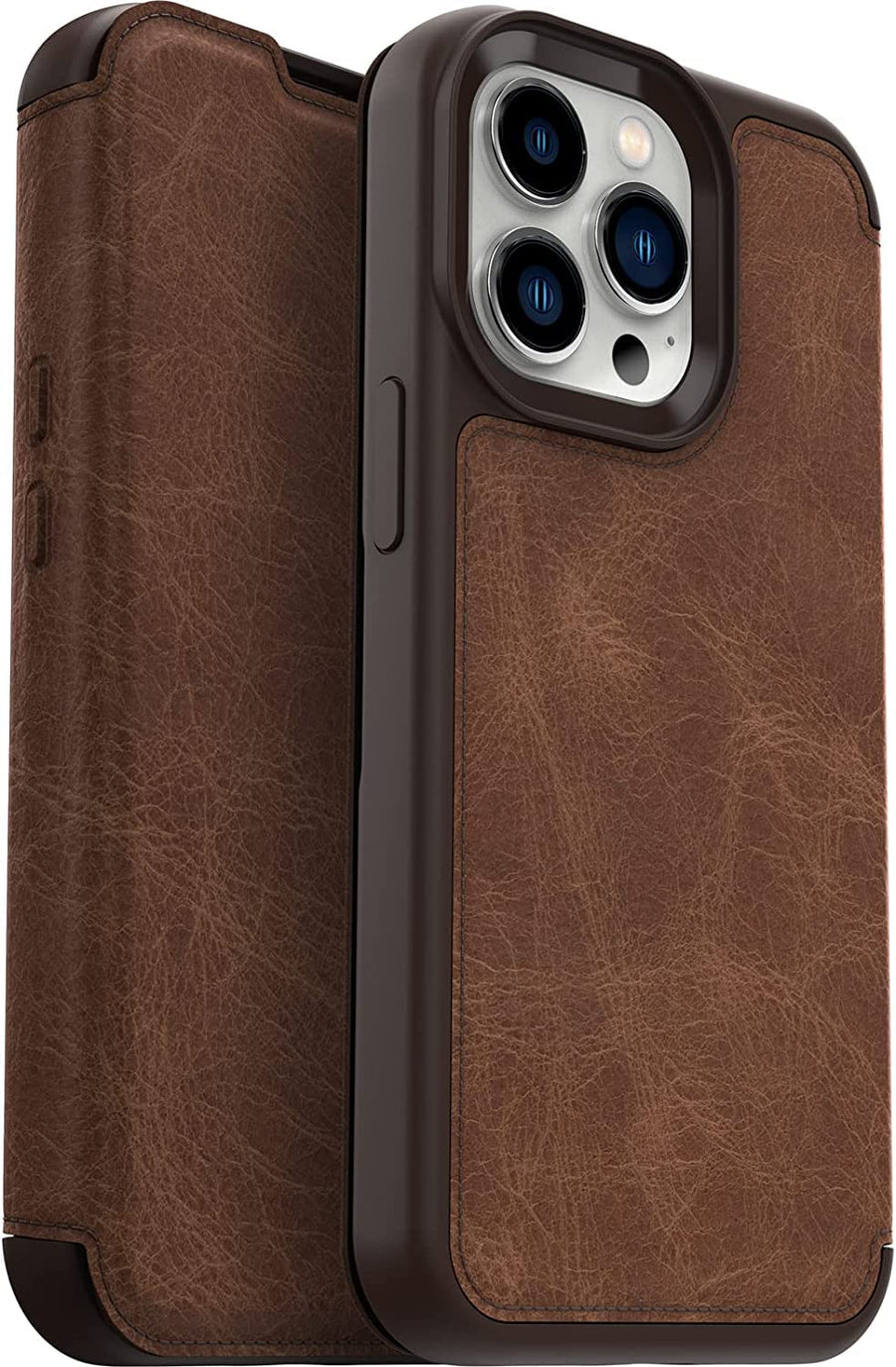 iPhone 13 Pro (ONLY) Strada Series Case - Espresso, Card Holder, Genuine Leather, Pocket-Friendly, Folio case