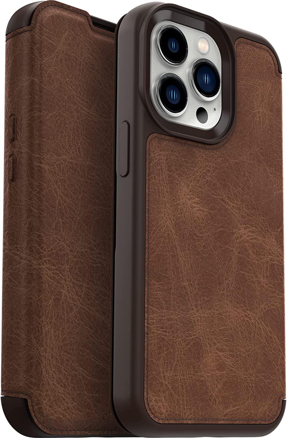 iPhone 13 Pro (ONLY) Strada Series Case - Espresso, Card Holder, Genuine Leather, Pocket-Friendly, Folio case