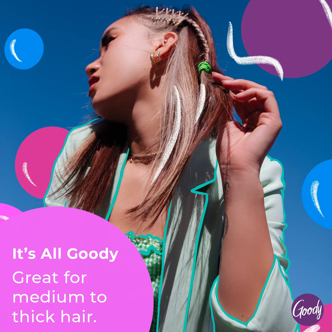 Goody Quikstyle Detangling Paddle Brush - Absorbent Microfiber and Vented Back Helps Dry Hair Faster - Detangler Comb is Pain-Free Hair Brush Ideal for Thick & Medium to Long Hair