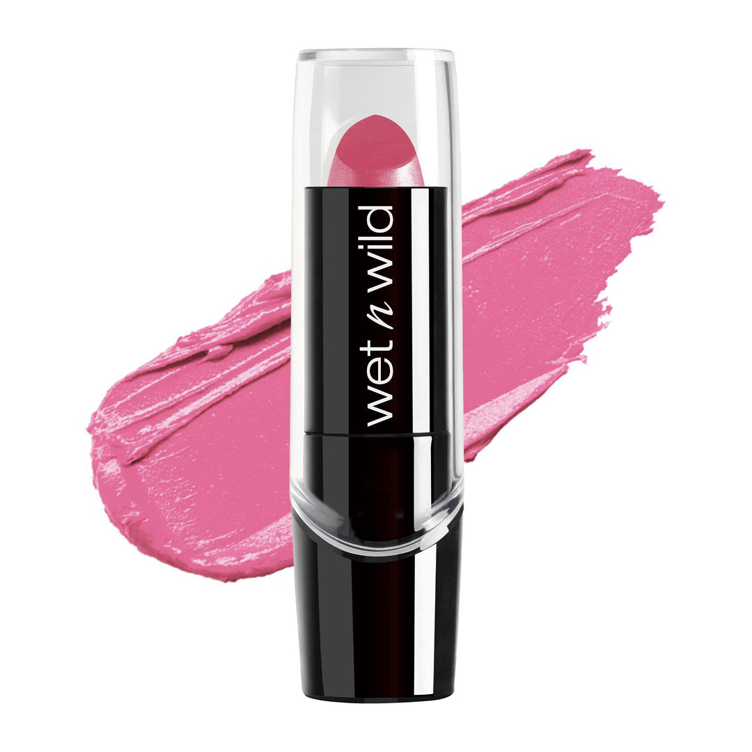 Silk Finish Lipstick, Hydrating Rich Buildable Lip Color, Formulated with Vitamins A,E, & Macadamia for Ultimate Hydration, Cruelty-Free & Vegan - Pink Ice (Carded)