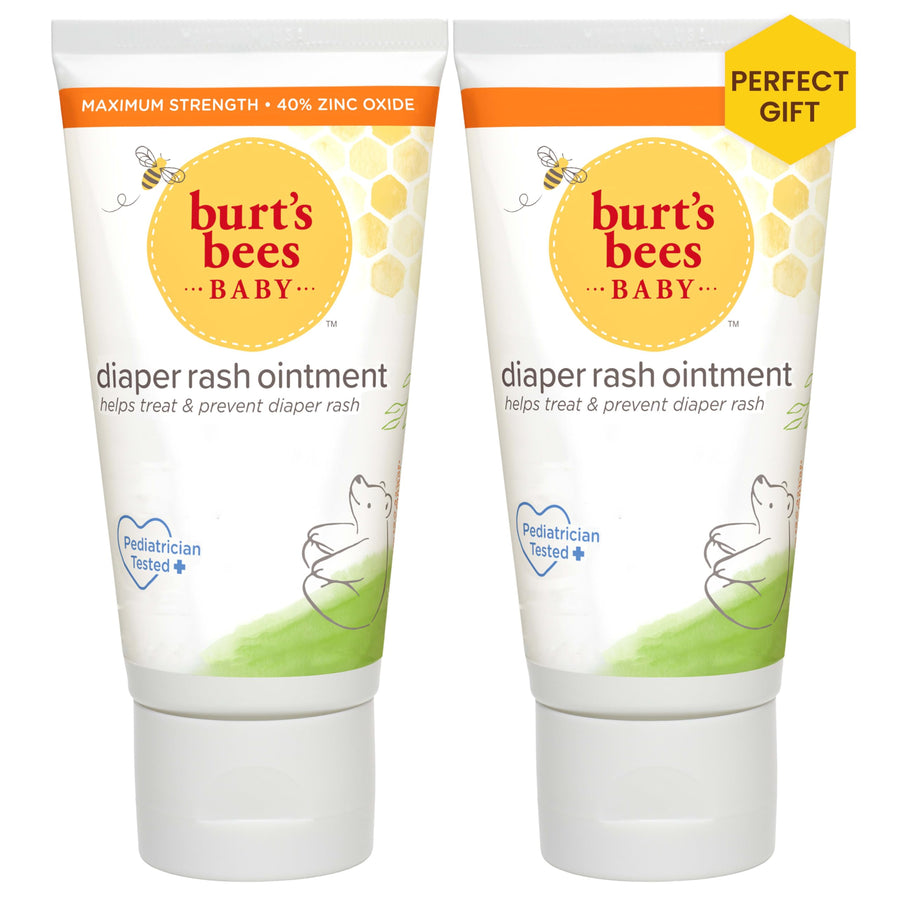 Christmas Gifts, Baby Diaper Rash Ointment, Maximum Strength, 40% Zinc Oxide, 100% Natural Origin, Pediatrician Tested Stocking Stuffers, Net Weight 3 oz , Pack of 2