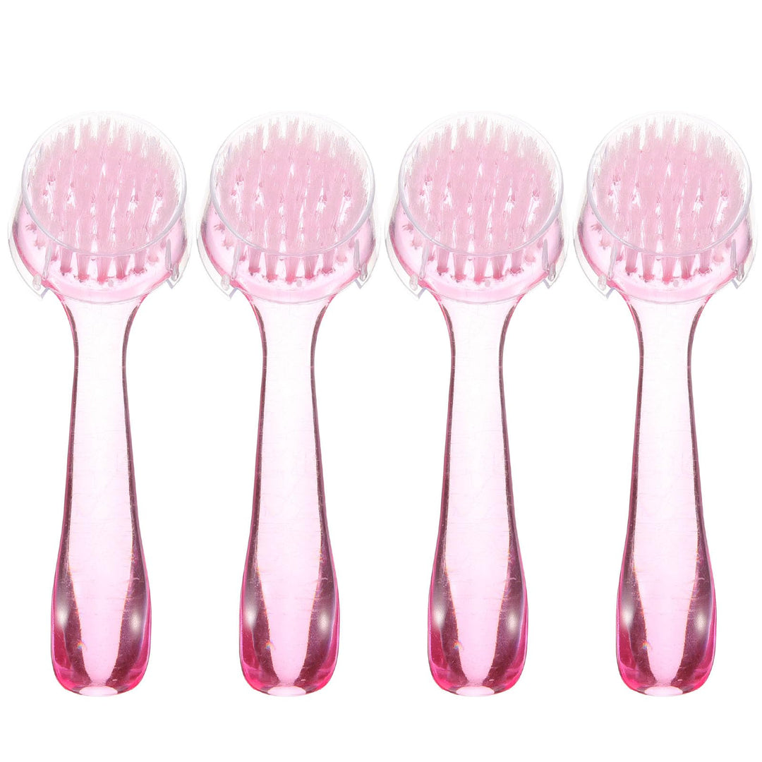 4PCS Face Cleaning Brush with Cap Pore Scrub Facial Exfoliator Cleaner