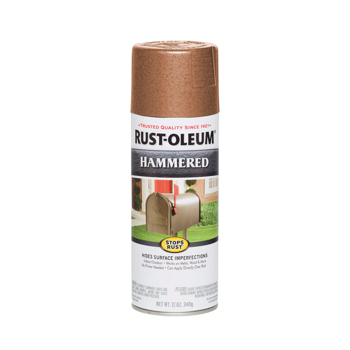 210849 Stops Rust Hammered Metal Finish Spray Paint for Metal, Alloy, Wood (Copper - 340 Grams)