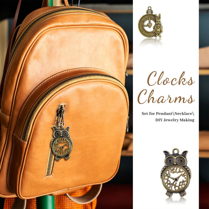 Antiqued Bronze Clock Face Charm Pendant, Wholesale Bulk Lots Mixed Gears Steampunk Charms Pendants DIY for Necklace Bracelet Jewelry Making and Crafting, 100g(38PCS)