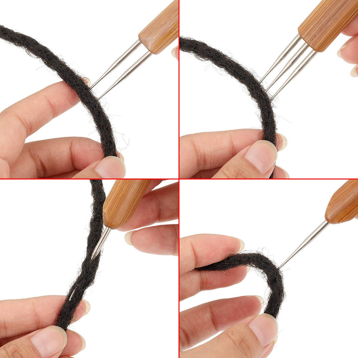 5 Pieces Dreadlocks Crochet Hook Tool Crochet Needles Includes 3 Pieces Dreadlocks Crochet 1 Hook 2 Hooks 3 Hooks for Hair Dreads Braid Craft Weaving 2 Pieces Hair Locking Tool
