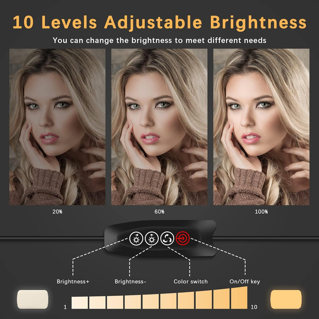 Video Conference Lighting Kit,Small Zoom Light with 3 Light Modes for Video Recording/Live Streaming/Remote Working/Distance Learning/Online Meeting/Laptop Video Conferencing,Make up