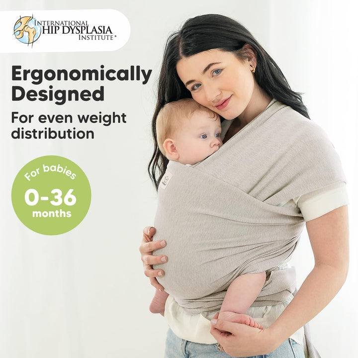 Baby Wrap Carrier - All in 1 Original Breathable Baby Sling, Lightweight,Hands Free Baby Carrier Sling, Baby Carrier Wrap, Baby Carriers for Newborn, Infant, Baby Wraps Carrier (Stone Gray)