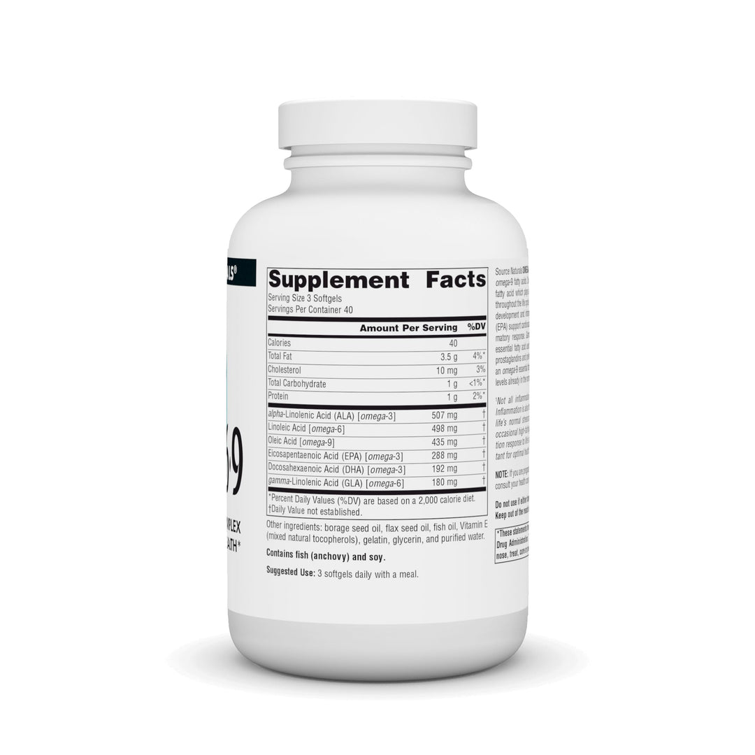 Omega 3-6-9, Essential Fatty Acid Complex for Heart and Brain Health* - 120 Softgels