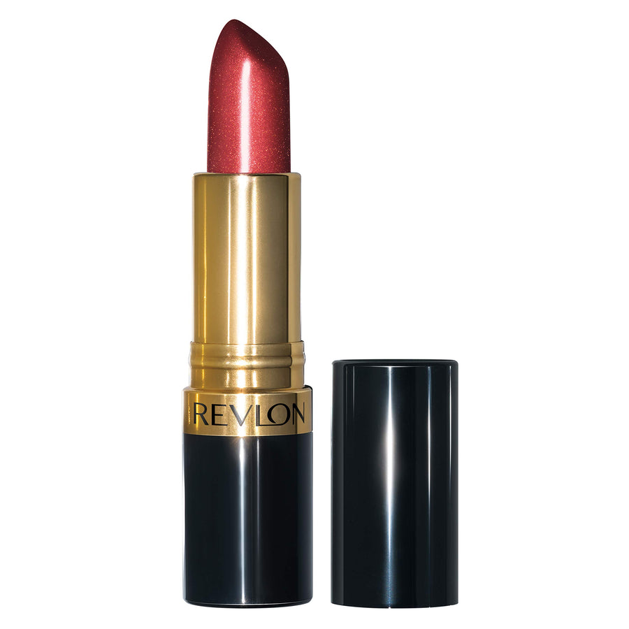 Revlon Super Lustrous Lipstick with Vitamin E and Avocado Oil, Pearl Lipstick in Red, 782 Ruby Attitude, 0.15 oz