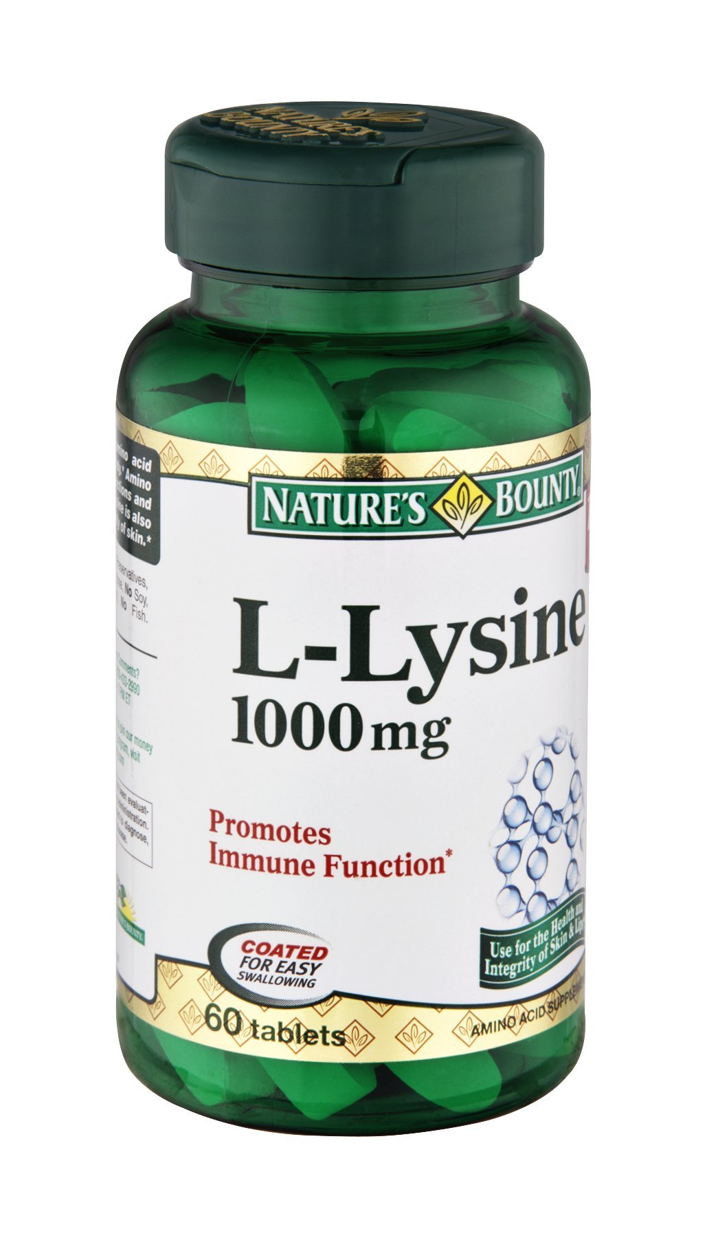 Nature's Bounty L-Lysine 1000 mg, 60 Tablets (Pack of 3)