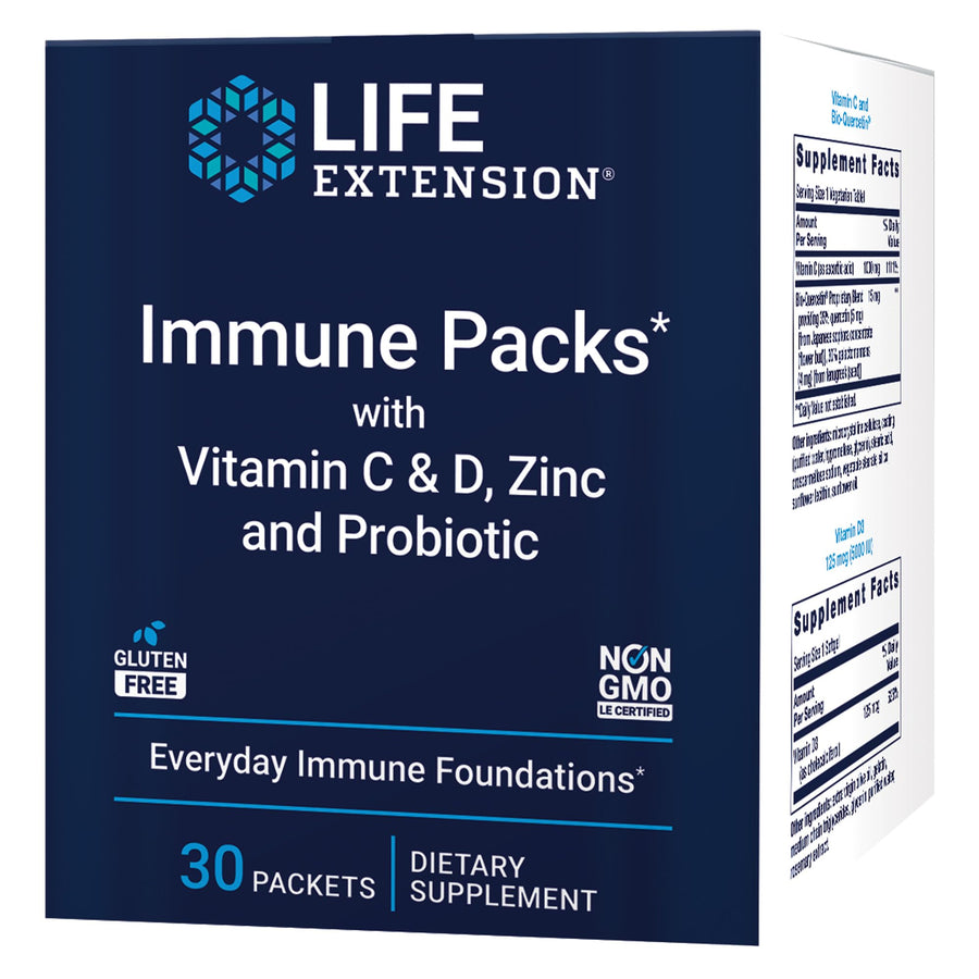- Immune Packs with Vitamin C & D, Zinc and Probiotic (30 Packs)