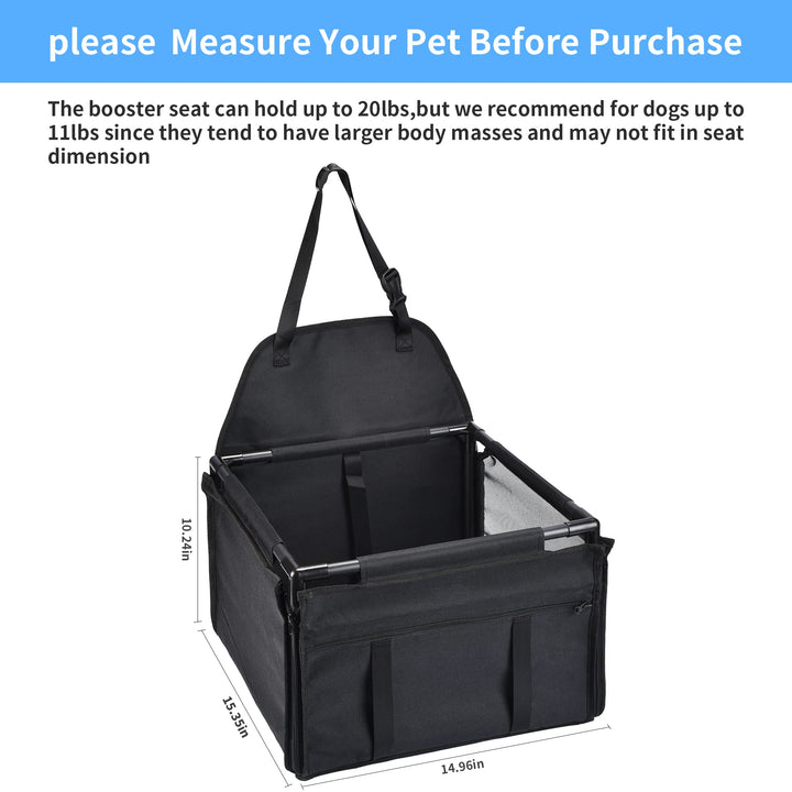 Dog Car Seat, Portable & Breathable, Waterproof, Suitable for Small & Medium Pets, Upgraded
