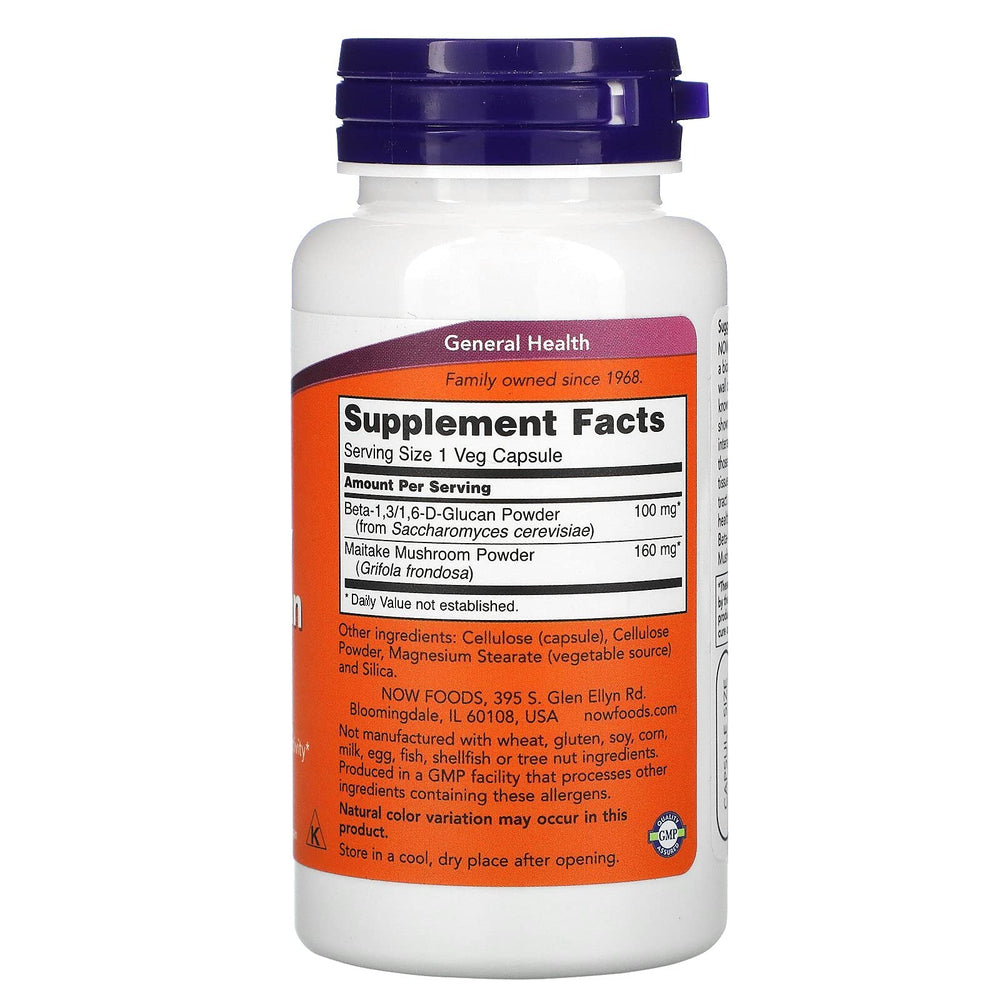 Supplements, Beta 1,3/1,6- D-Glucan 100 mg with Maitake Mushrooms, 90 Veg Capsules