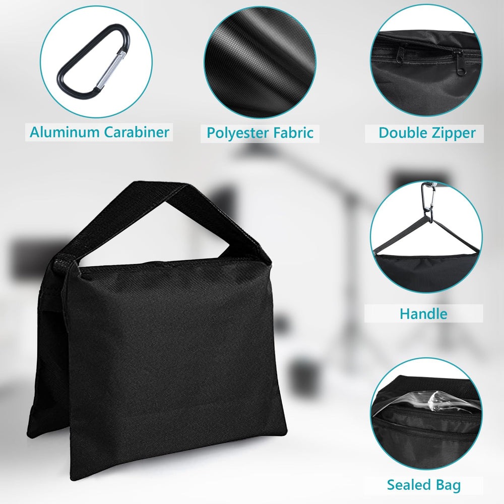 Sandbag Photography Weight Bags for Video Stand,4 Packs (Black)