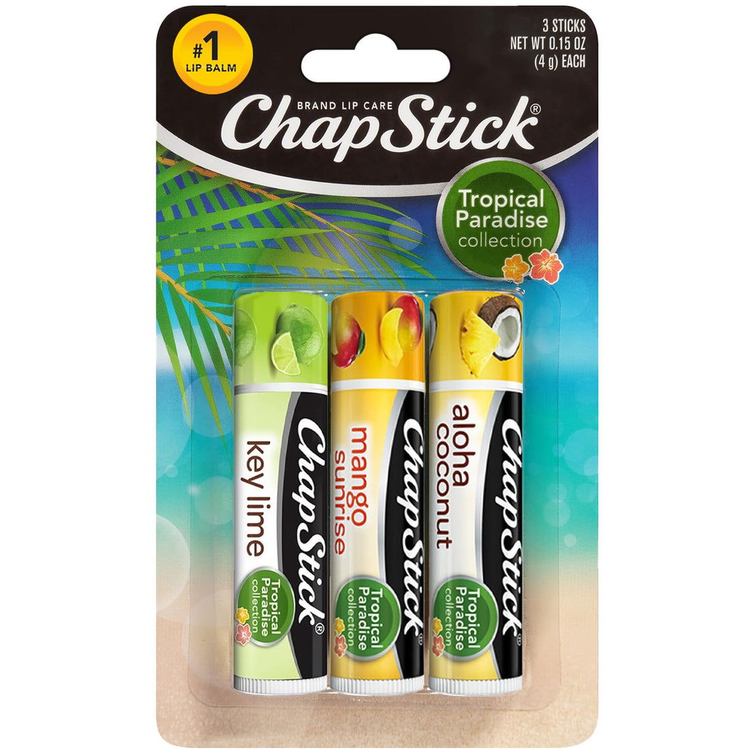 Tropical Paradise Collection Lip Care, 0.15 Ounce, 3 Ct