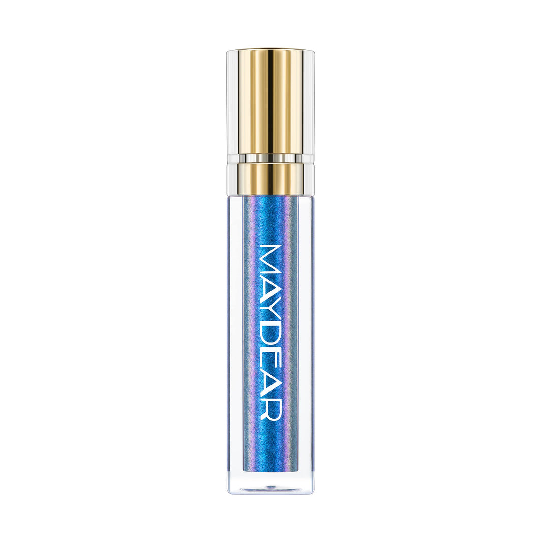 Chameleon Lipstick, Long Lasting Waterproof Colourful Diamond Shimmer Lip Gloss for Women Girls Makeup kit - Blue Cyan