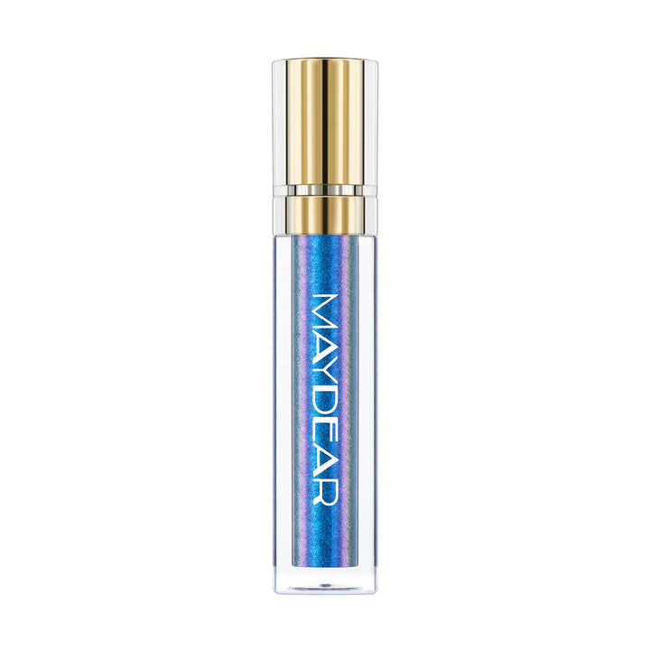 Chameleon Lipstick, Long Lasting Waterproof Colourful Diamond Shimmer Lip Gloss for Women Girls Makeup kit - Blue Cyan