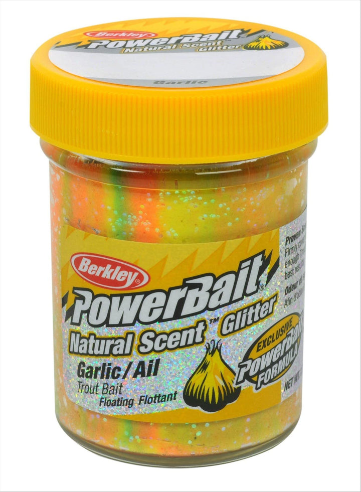 PowerBait® Natural Glitter Trout Bait, Rainbow, Jar
