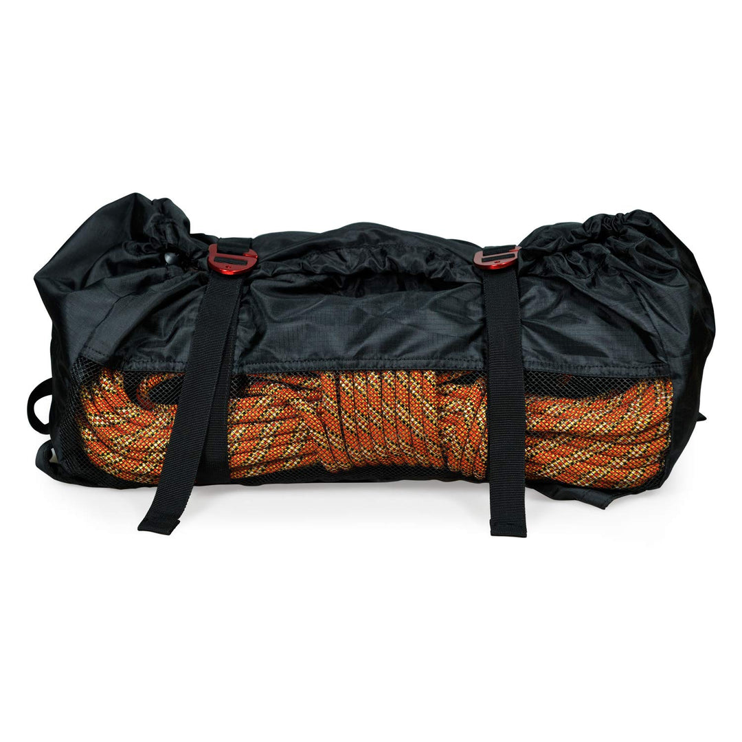 Backpack, Classic Rope Bag with Water-Resistant Folding Shoulder Straps, 500D Oxford, Large Capacity for 80m Climbing Rope, Black