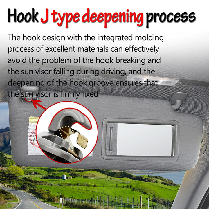 2-Pack Beige Interior Sun Visor Hook Clip Base Makeup Mirror Fixing Bracket Compatible with A1 A3 A4 A5 Q3 Q5 OEM(8E0 857 562, 8U0 857 562A)