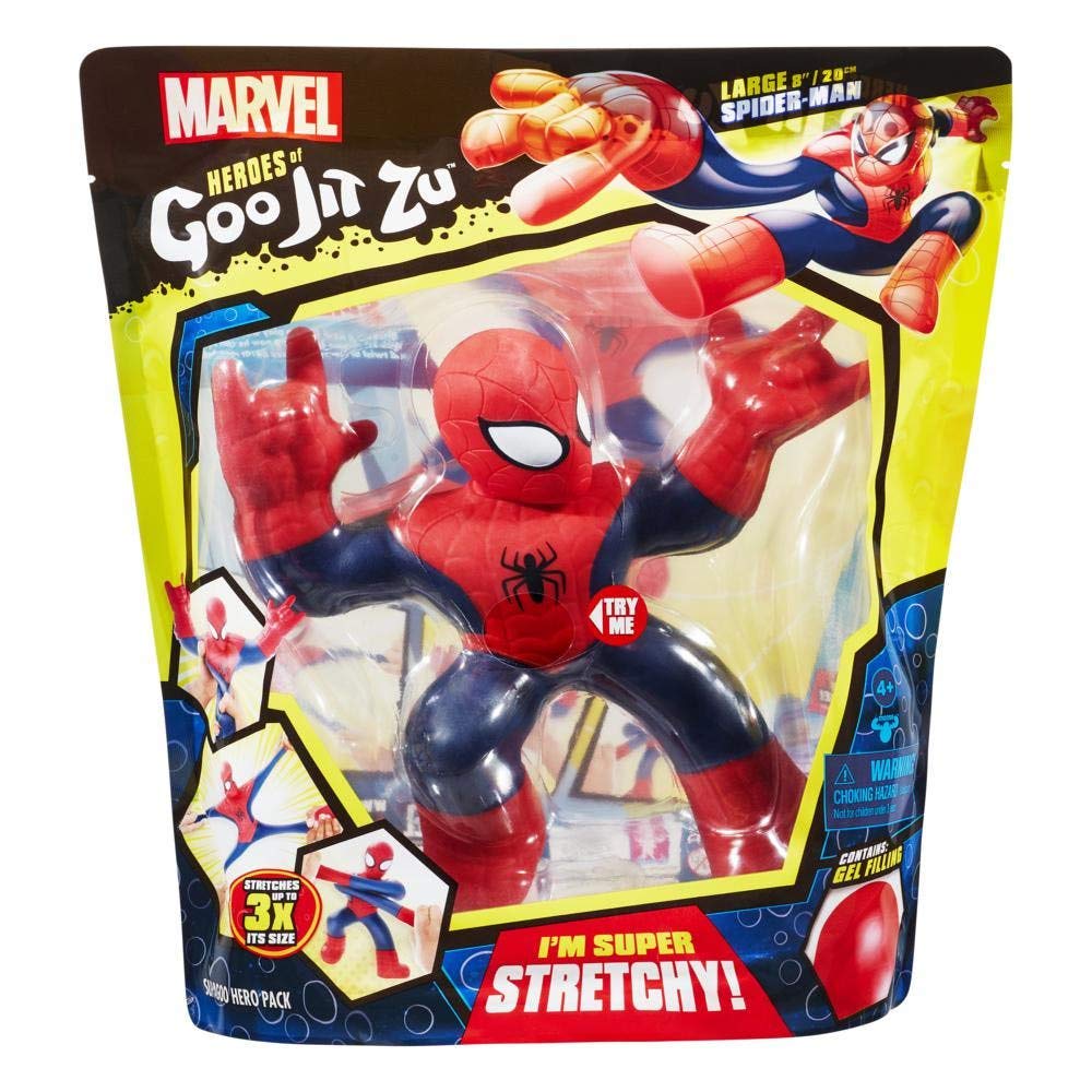 Spider-Man Licensed Marvel, Super-Sized, Huge 8 Tall Spider-Man | Twist, Squish, and Stretch up to 3X its Size, Multicolor (41081)